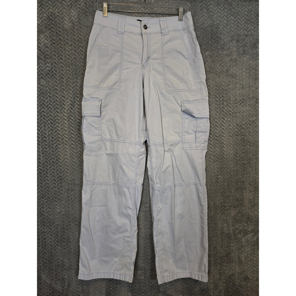 Hollister Vintage Baggy Cargo Parachute Pants Light Blue W27 5R 4R Utility Y2K
